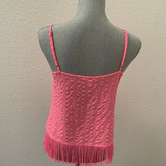 Lilly Pulitzer Naeem Pink Fringe Top XS Excellent Condition Sleeveless RARE HTF - Picture 7 of 10